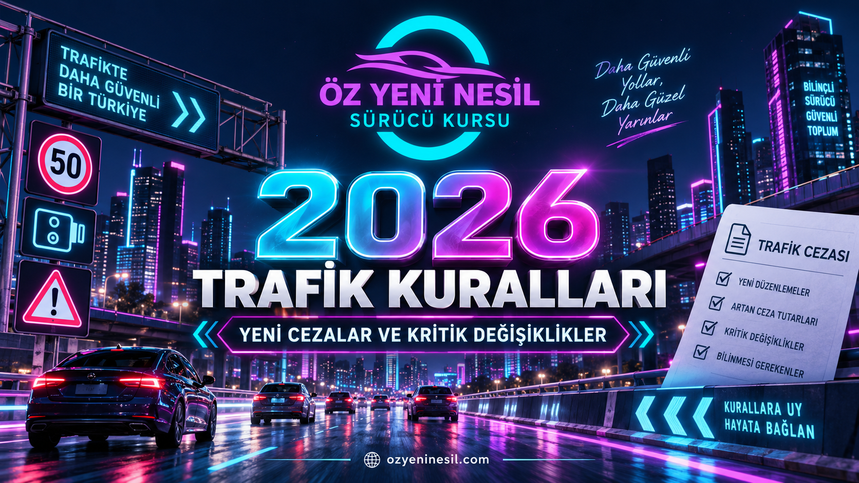 7574 Sayılı Kanun Sonrası 2026 Trafik Kuralları: Sürücüleri Etkileyen Yeni Cezalar ve Kritik Değişiklikler